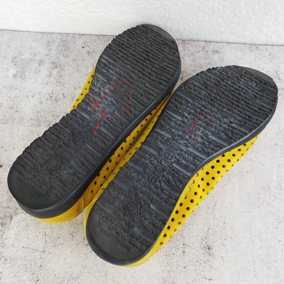 Arche Lilly Perforated Ballet Flats Comfort Shoes Curry Yellow Nubuck Leather 40 - Picture 10 of 11